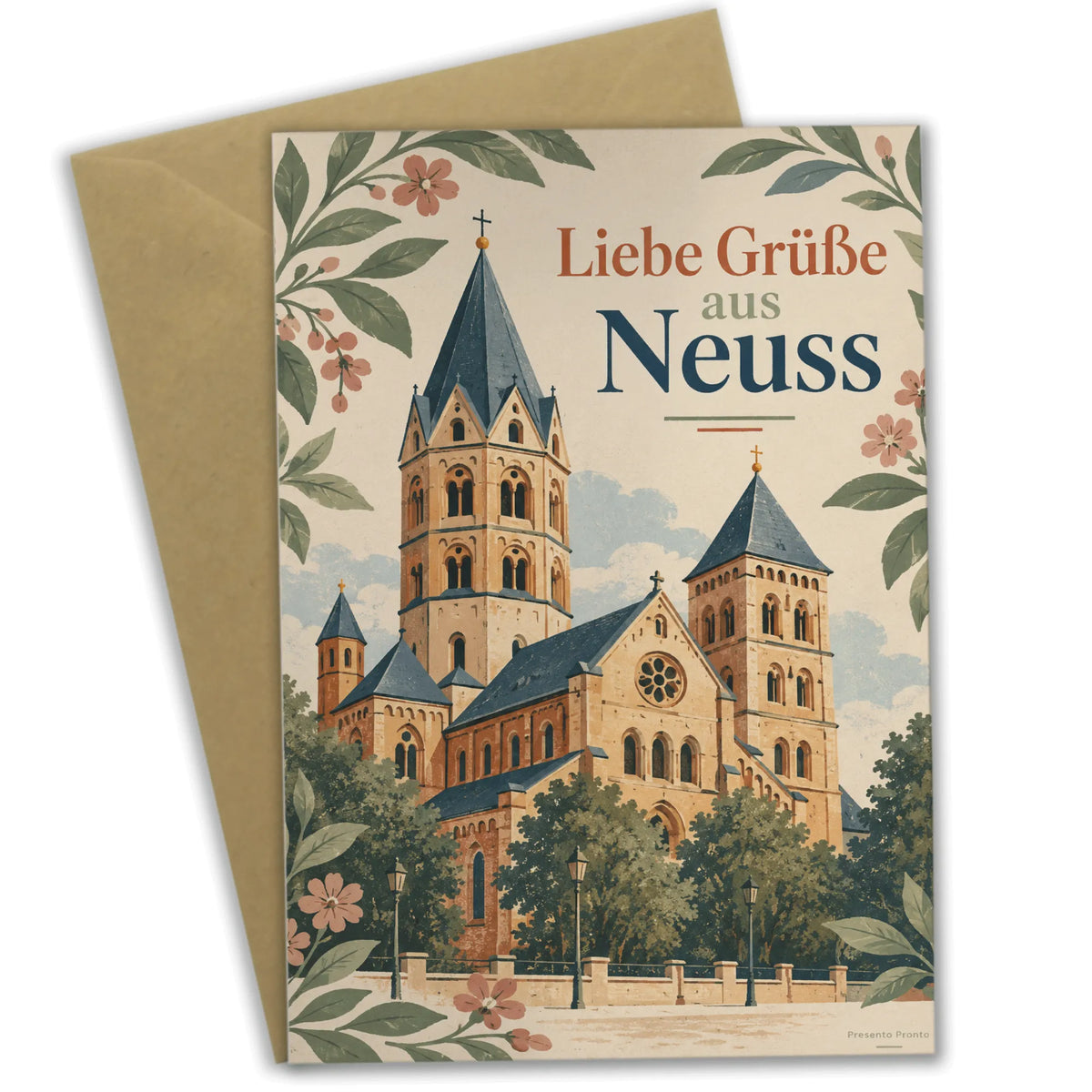 Herzliche Grüße aus Neuss mit Quirinus-Münster