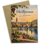 Herzliche Grußkarte für Heilbronn Fans mit Weinbergen|p:2024012|h:8ccb2eaecbbfbf2eeb1f1f529c861e40