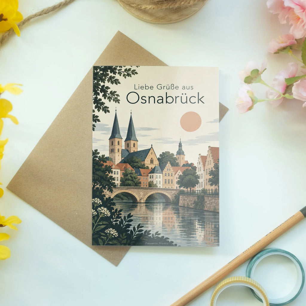 Herzliche Grußkarte aus Osnabrück mit Stadtansicht|p:2024013|h:2663dc827f4b665c4c7ba489e2aeaeec