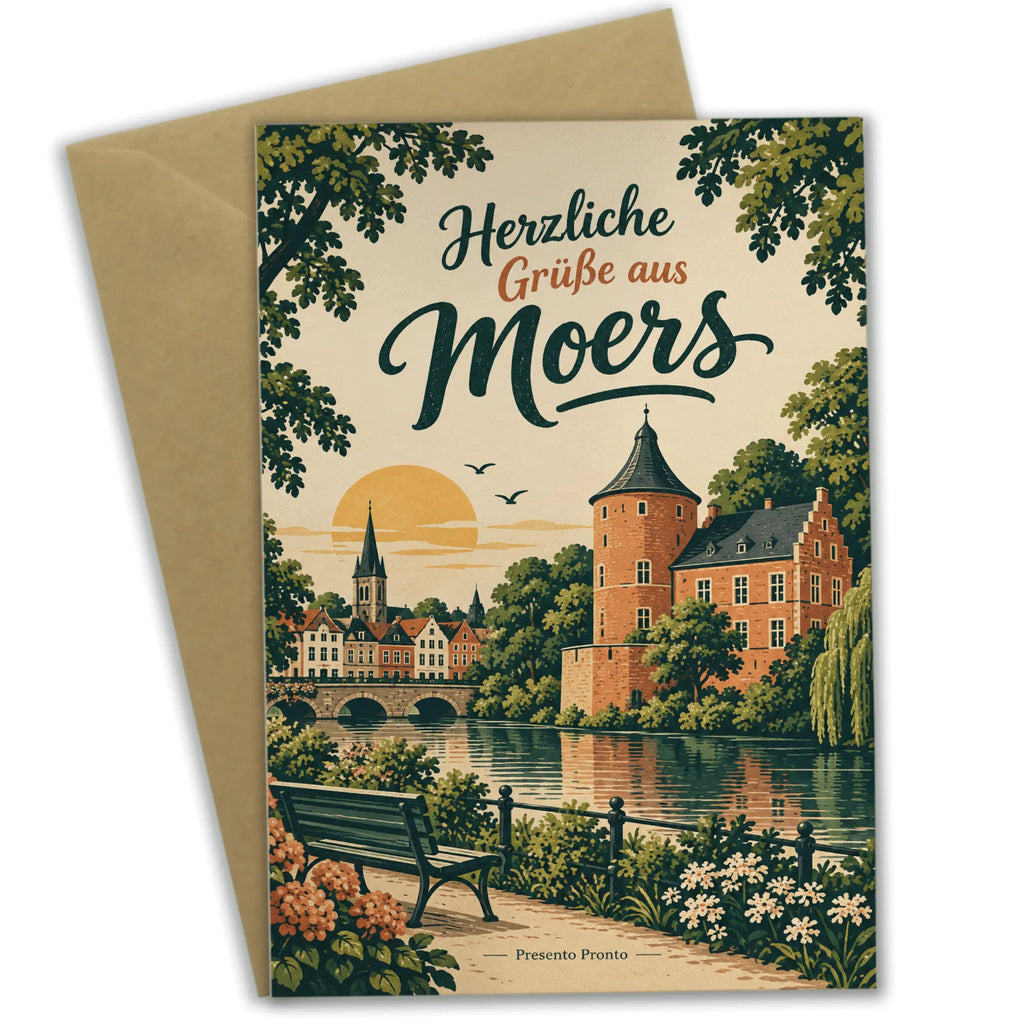 Herzliche Grüße aus Moers Grußkarte mit Schloss|p:2024016|h:b7d45f99c5c0df6dc9ab6c111010efbb