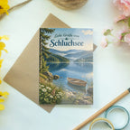 Herzliche Urlaubskarte vom Schluchsee mit Ruderboot|p:2024017|h:9faf3253d1cc3cda081b2f70d12f888f