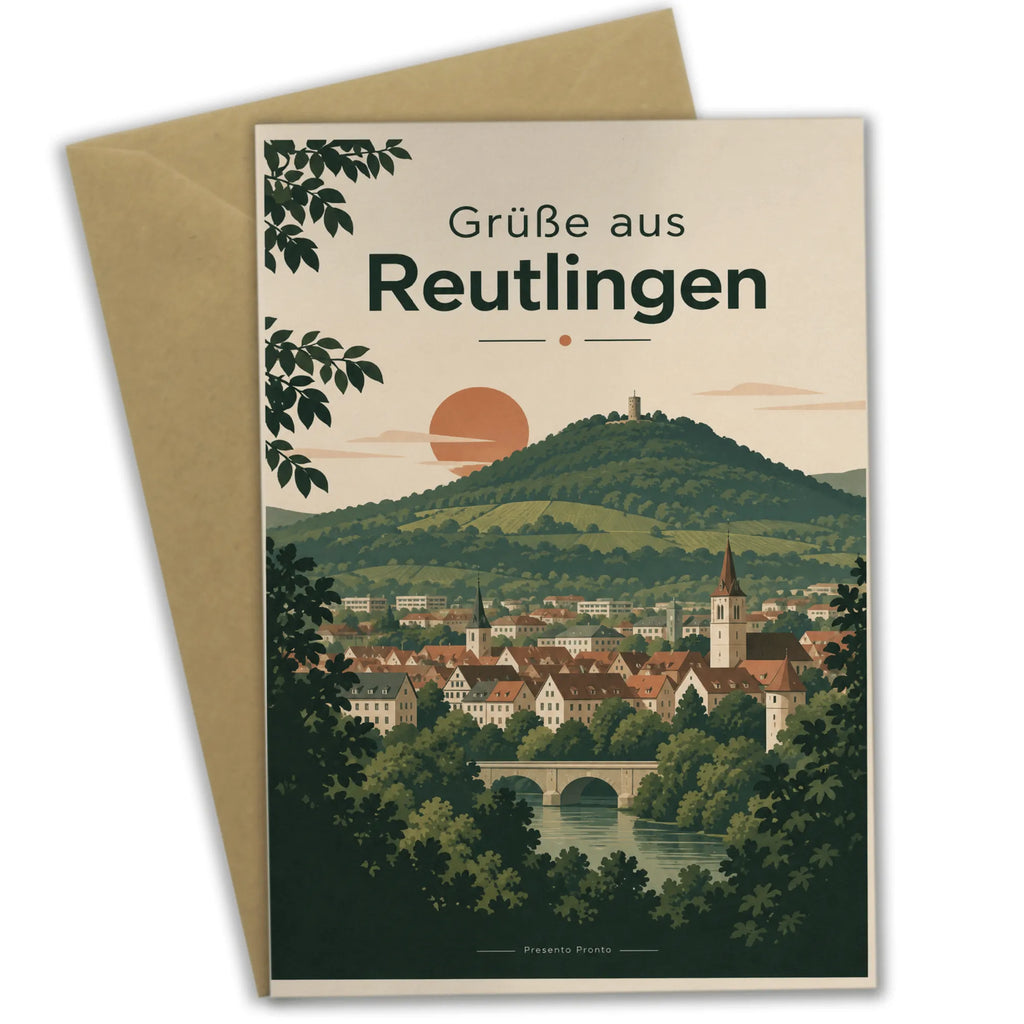 Herzliche Grußkarte aus Reutlingen mit Achalm|p:2024019|h:c227ceebfaa9a52c602a34ca4ab52afe