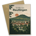 Herzliche Grußkarte aus Reutlingen mit Achalm|p:2024019|h:c227ceebfaa9a52c602a34ca4ab52afe