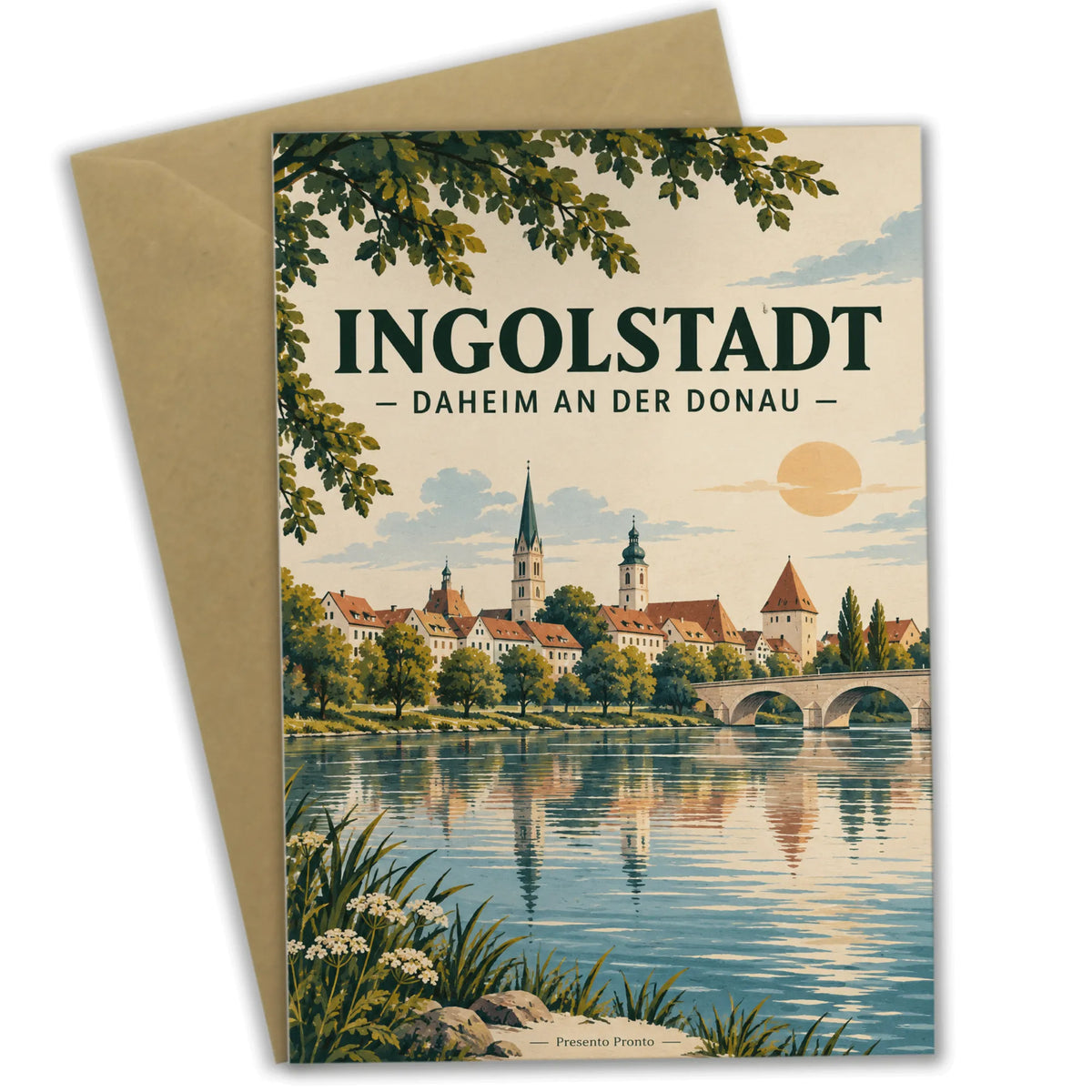 Herzliche Grußkarte aus Ingolstadt an der Donau