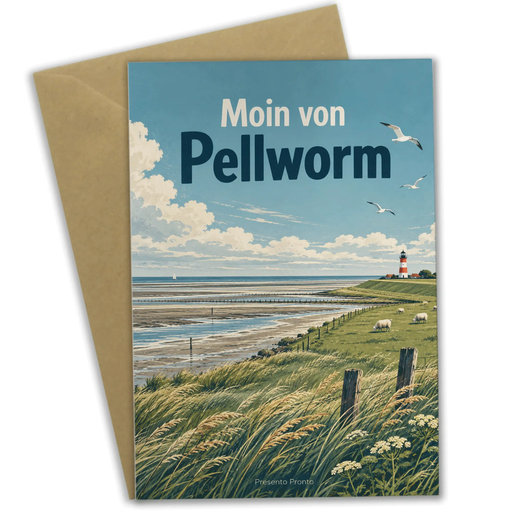 Herzliche Grußkarte von Pellworm mit Leuchtturm|p:2024025|h:8f0397e8add043dc1bd48f74d9d1a40b