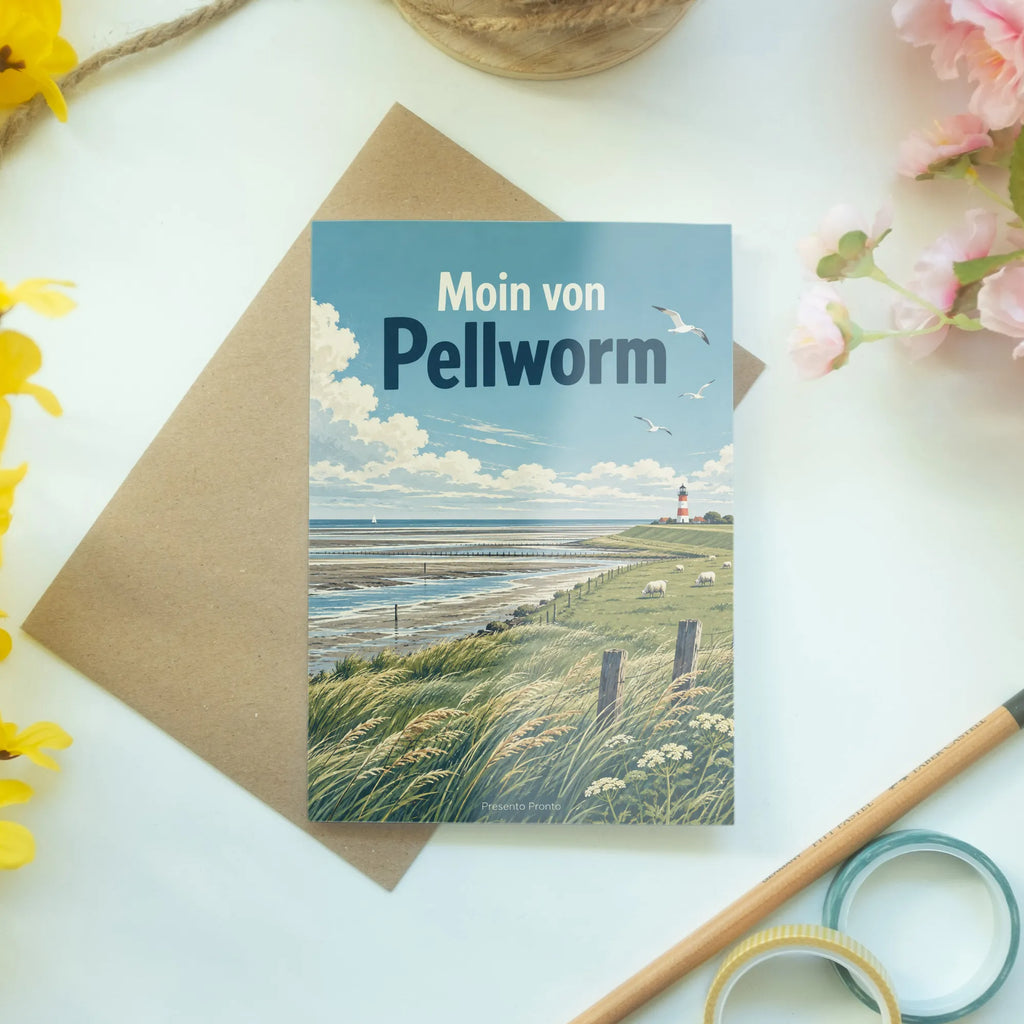 Herzliche Grußkarte von Pellworm mit Leuchtturm|p:2024025|h:d9bd8b2ebba0935b8300b2e3e72a1094