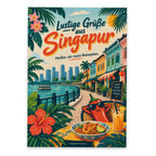 Lustige Grüße aus Singapur Postkarte mit Chilischote|p:2024031|h:568ec8e01d879f241502ad56fafbba3b