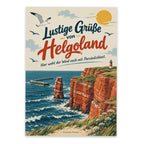 Lustige Grüße von Helgoland Postkarte mit roten Klippen|p:2024049|h:d53c61efc520351c7a77f267600ace05