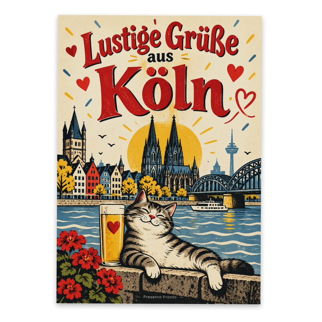 Lustige Grüße aus Köln Postkarte für Fans mit Dom|p:2024061|h:a24eb8d974f33835c76b76adf5d941f0