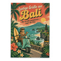 Lustige Urlaubsgrüße aus Bali Postkarte mit Affe