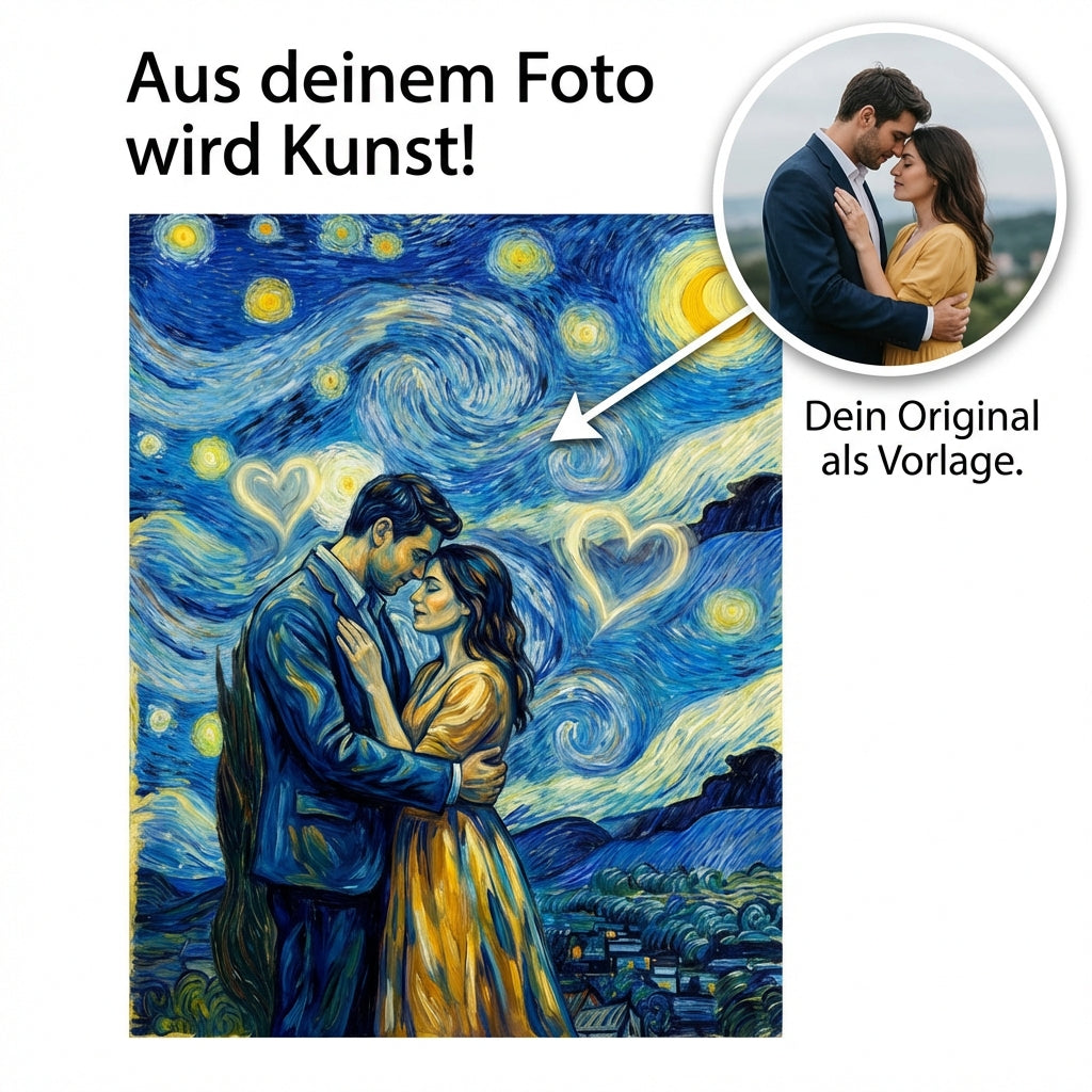 Personalisiertes Foto Kissen Valentinstag & Liebe im Van Gogh in Love Stil|p:2007464|h:c0cf1eb19a4a8ee4177663e9eddcd0ae